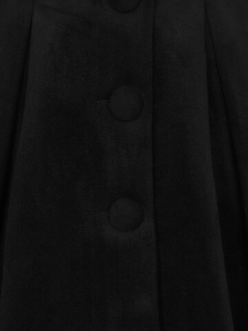 Výpredaj Čierny dámsky retro kabát s gombíkmi